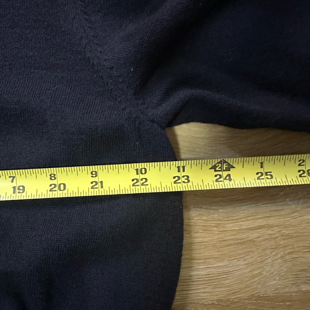 Jos. A. Bank Signature Collection XXL Merino Wool Dark Blue 1/4 Zip Pullover - Picture 5 of 9